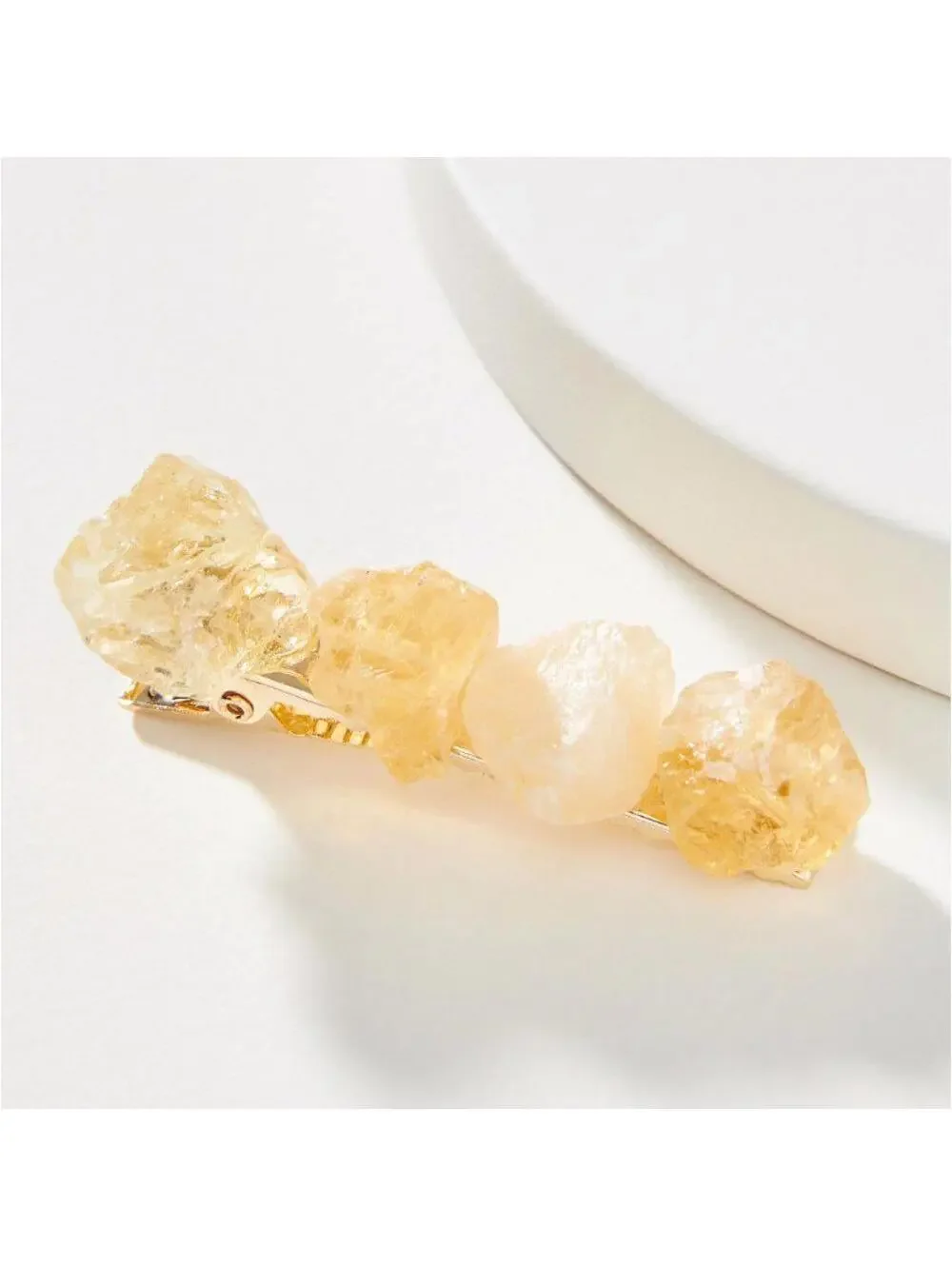 Anthropologie Gemstone Hair Clip in Bronze
